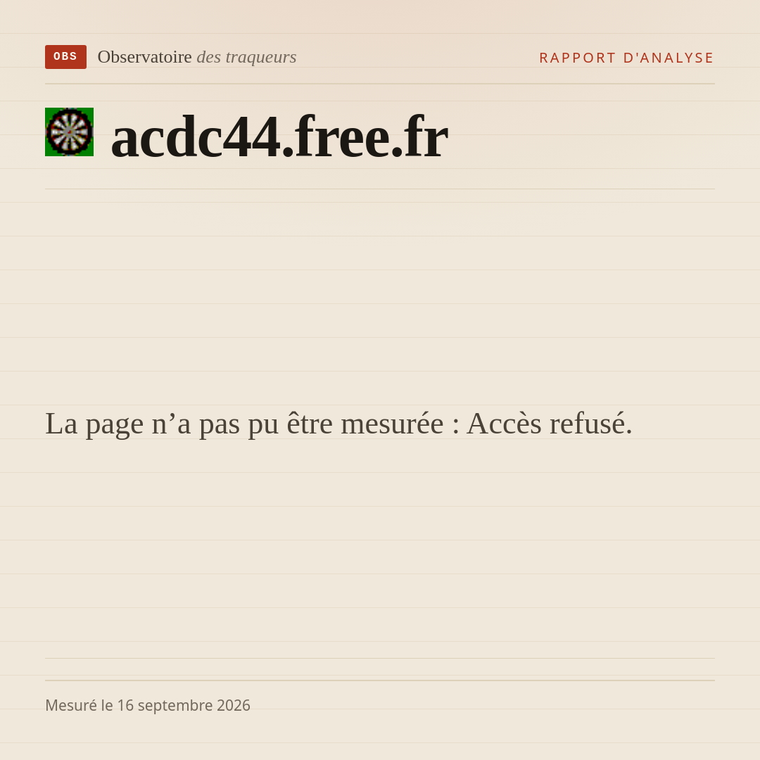 La page n’a pas pu être mesurée : Accès refusé.
