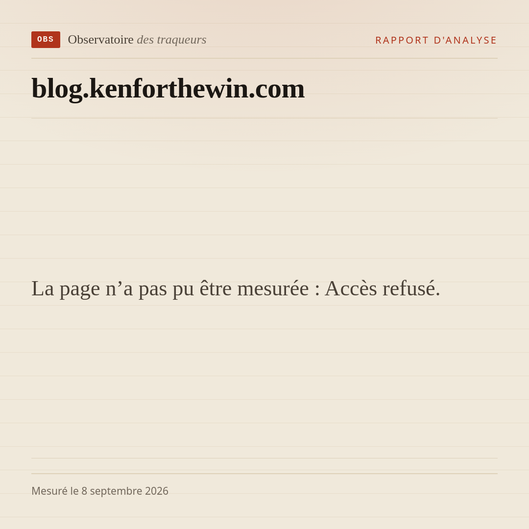 La page n’a pas pu être mesurée : Accès refusé.