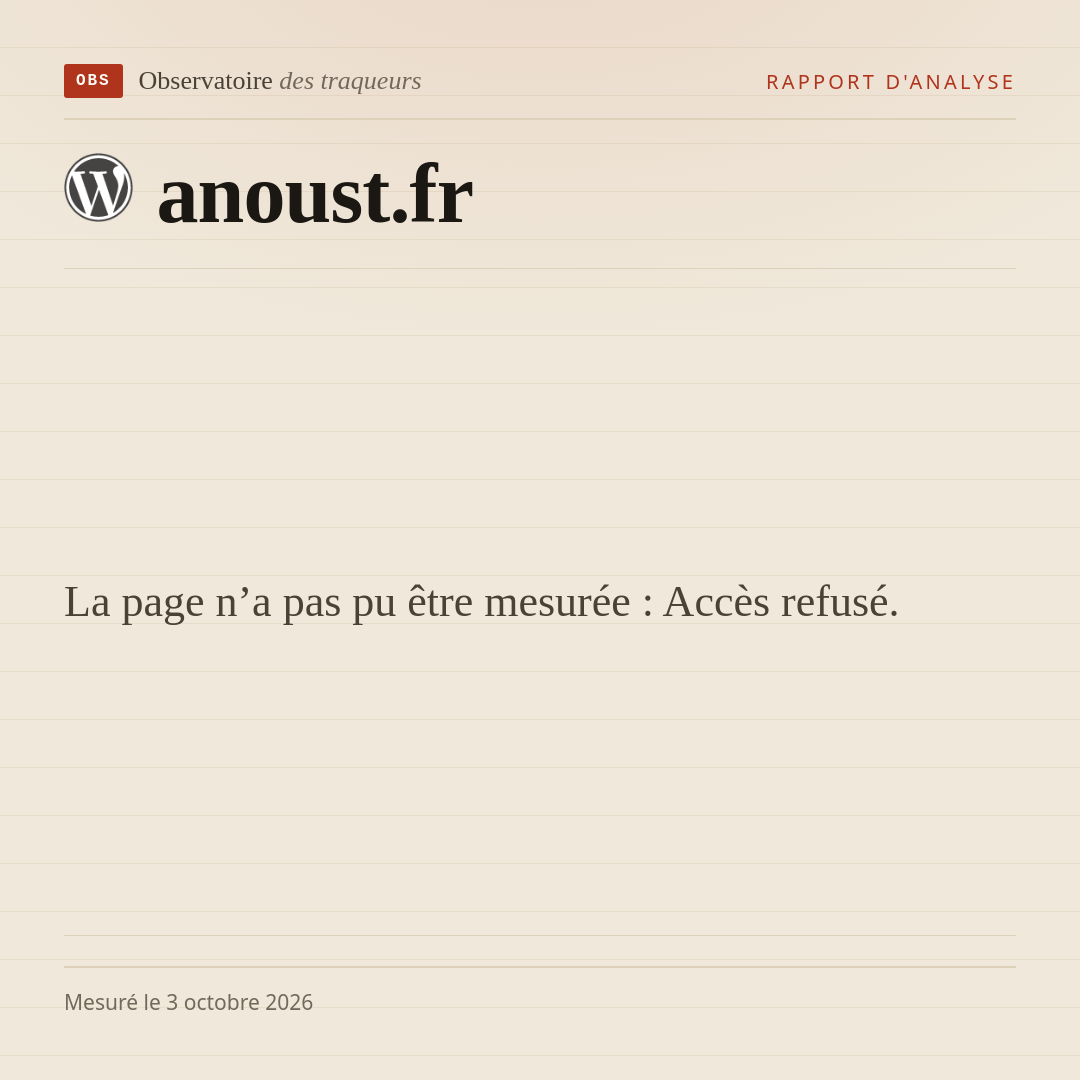 La page n’a pas pu être mesurée : Accès refusé.