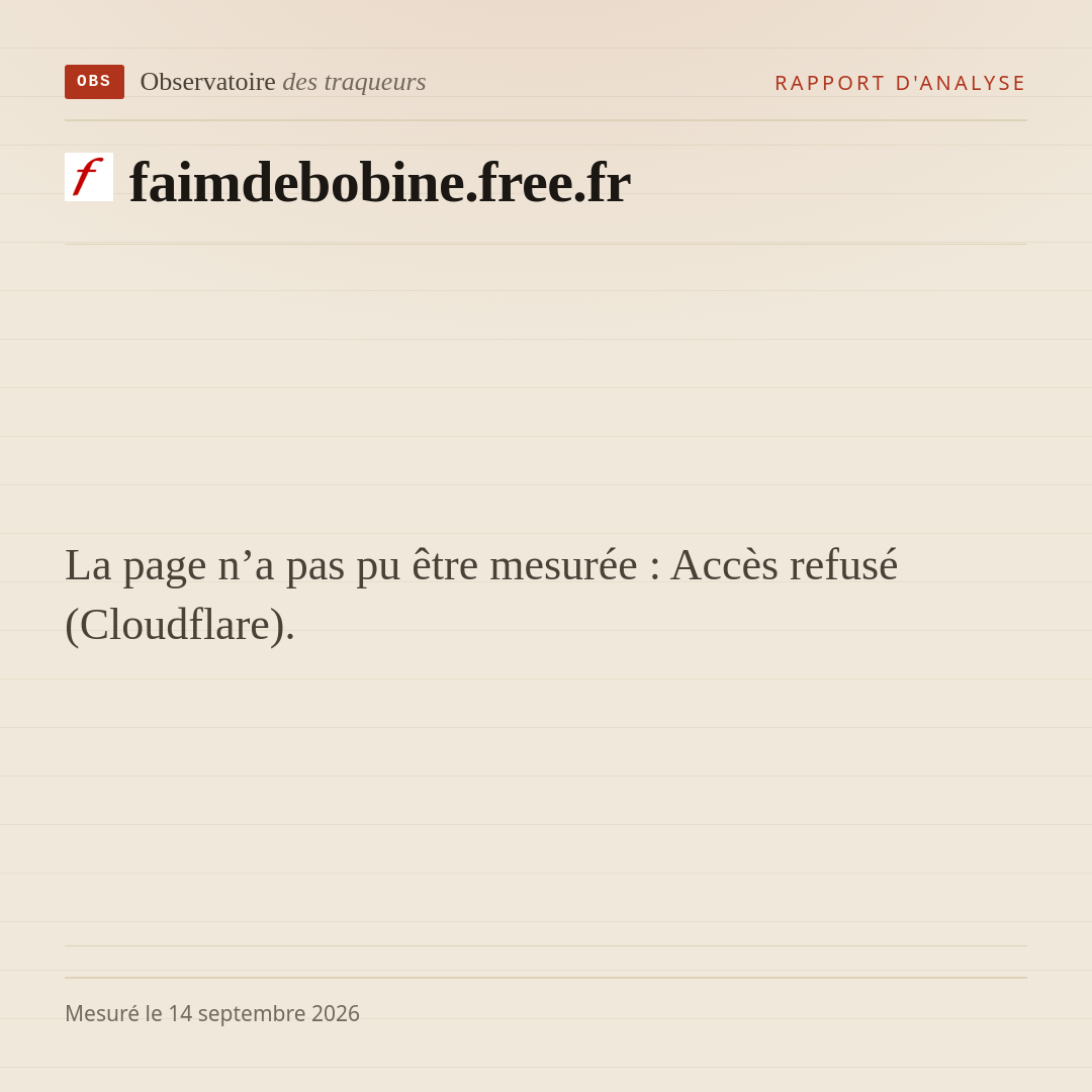 La page n’a pas pu être mesurée : Accès refusé (Cloudflare).