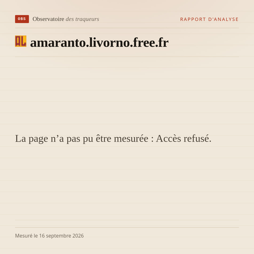 La page n’a pas pu être mesurée : Accès refusé.