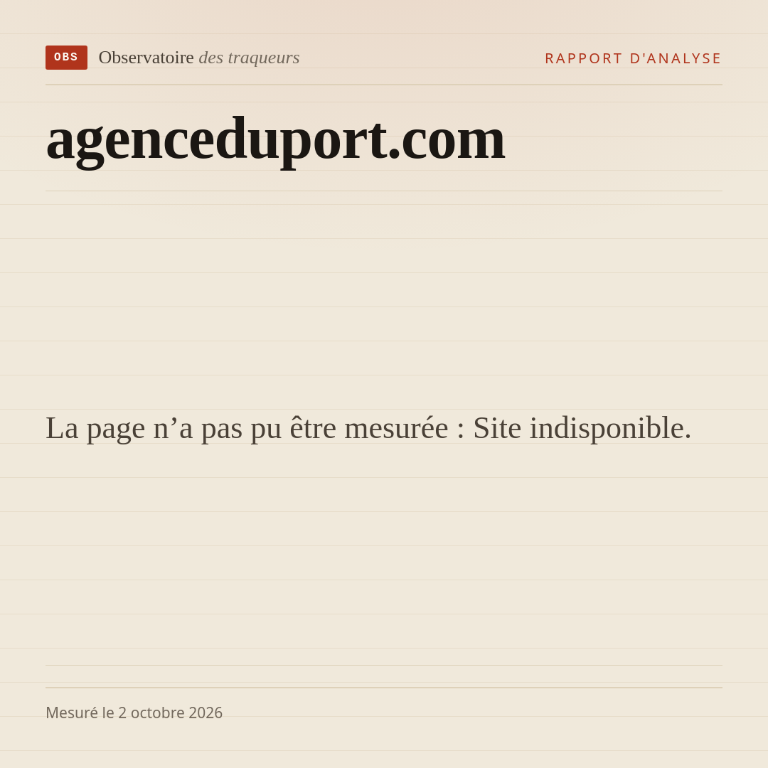 La page n’a pas pu être mesurée : Site indisponible.