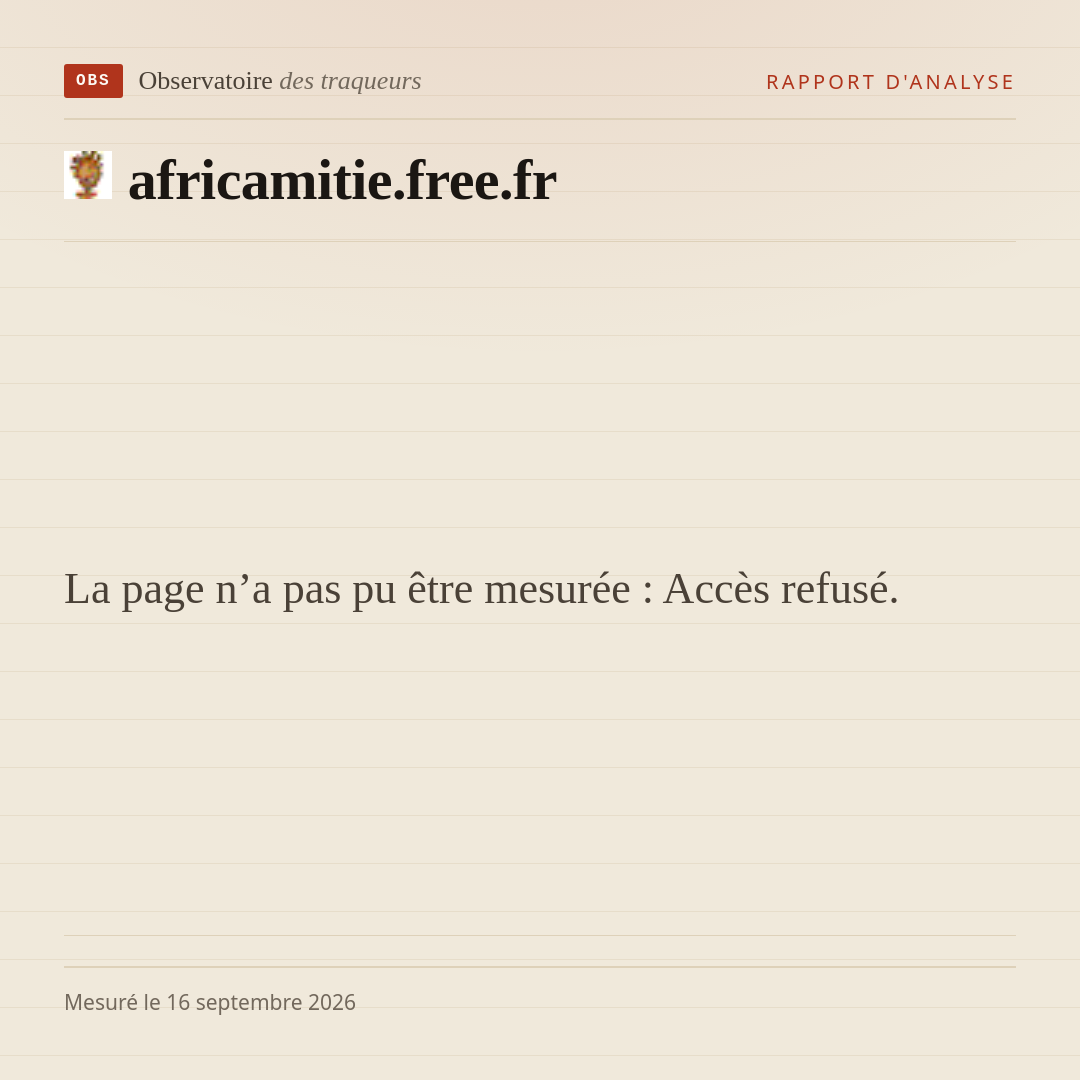 La page n’a pas pu être mesurée : Accès refusé.