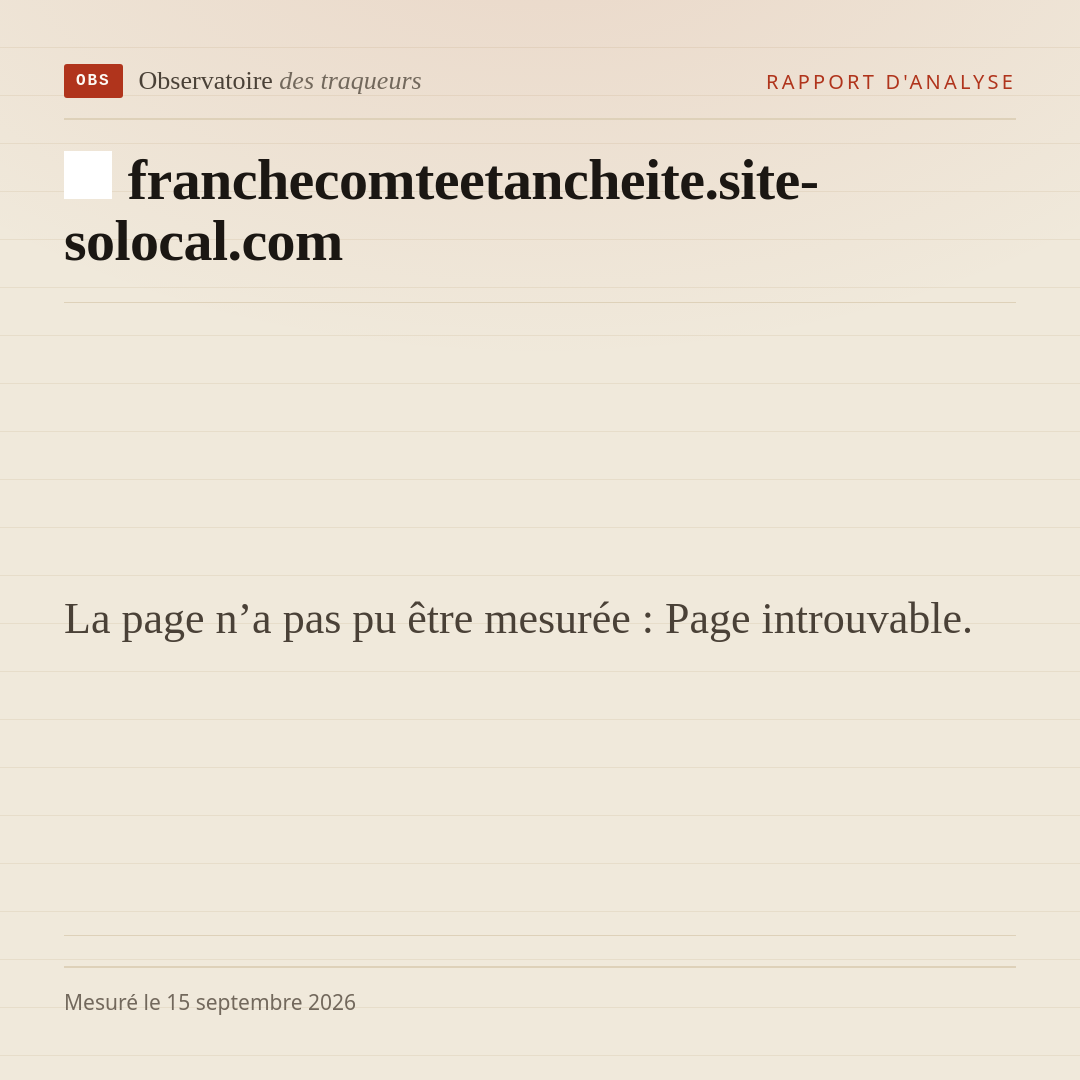 La page n’a pas pu être mesurée : Page introuvable.