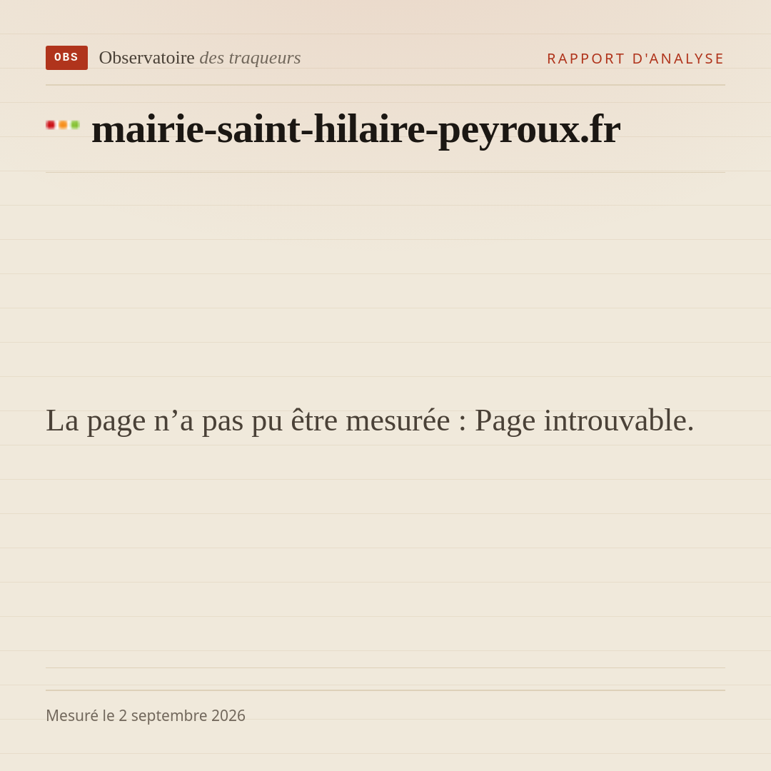 La page n’a pas pu être mesurée : Page introuvable.