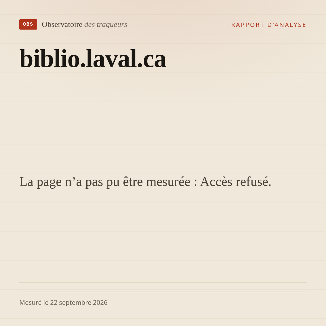 La page n’a pas pu être mesurée : Accès refusé.