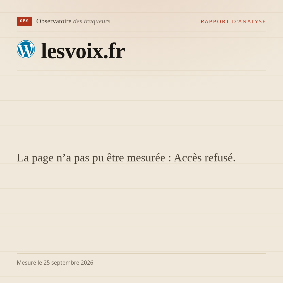 La page n’a pas pu être mesurée : Accès refusé.