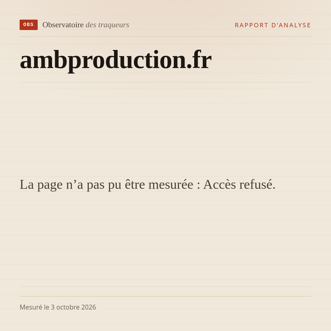 La page n’a pas pu être mesurée : Accès refusé.