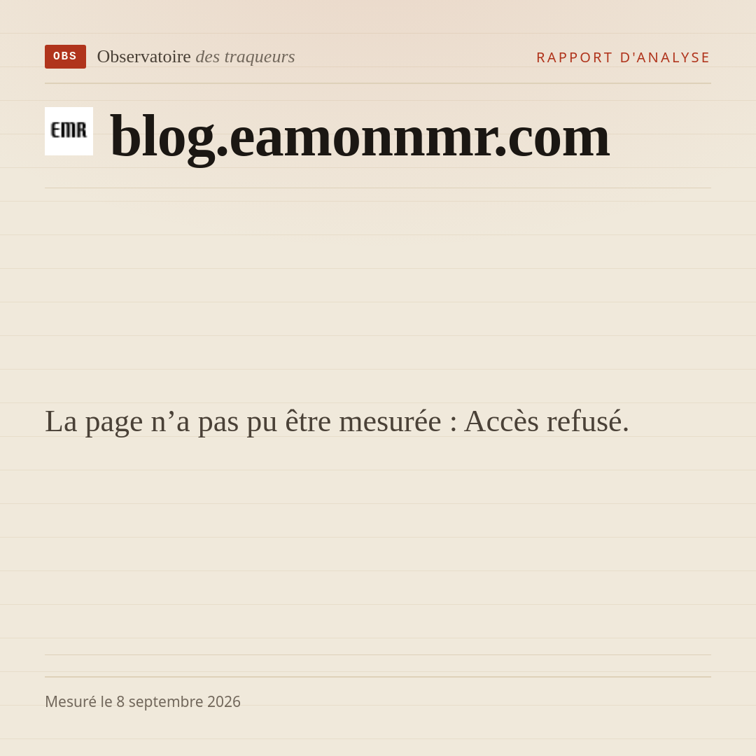 La page n’a pas pu être mesurée : Accès refusé.
