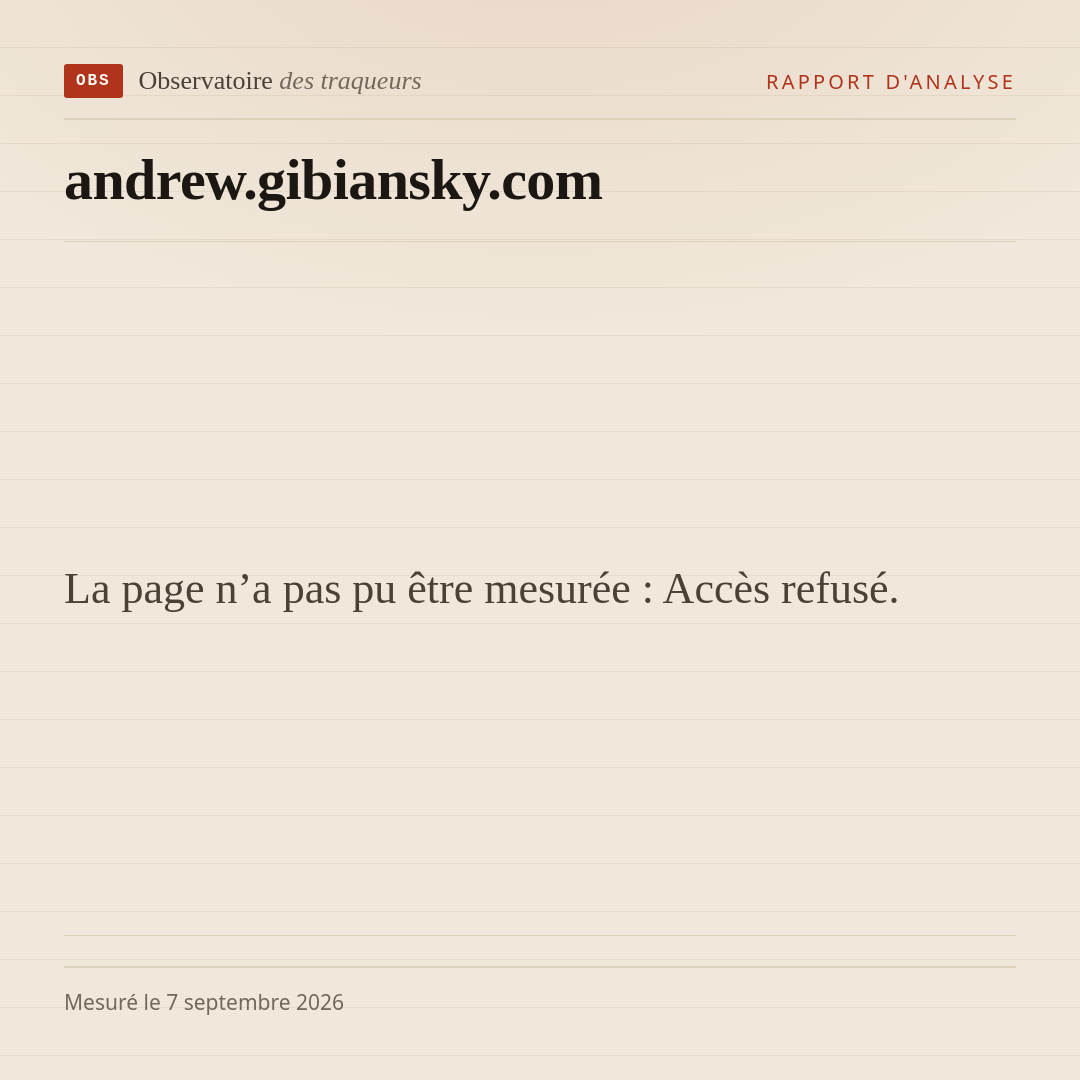La page n’a pas pu être mesurée : Accès refusé.