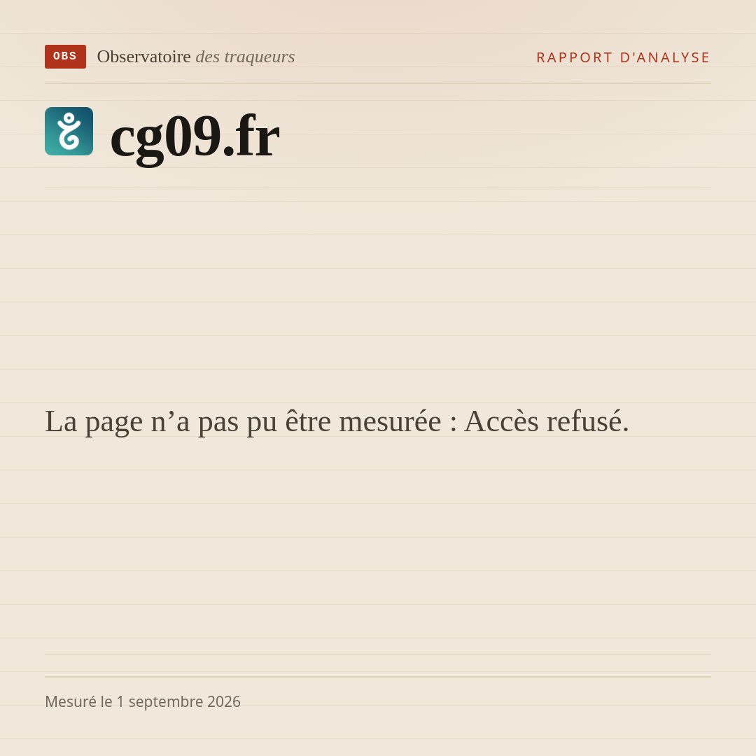 La page n’a pas pu être mesurée : Accès refusé.