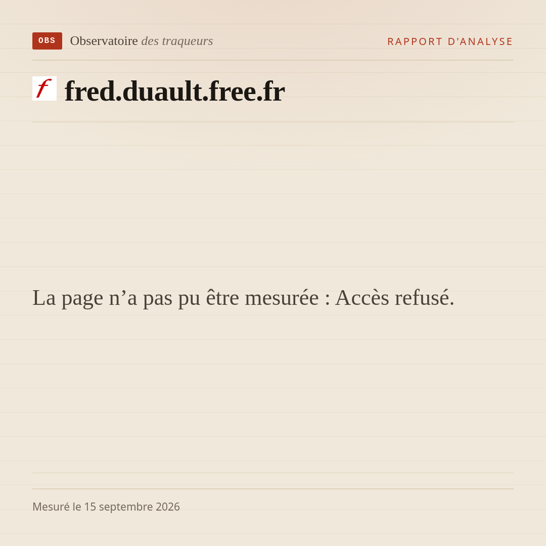 La page n’a pas pu être mesurée : Accès refusé.