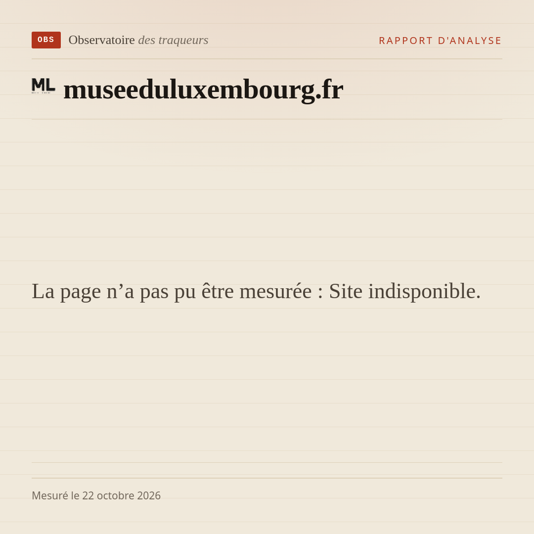 La page n’a pas pu être mesurée : Site indisponible.