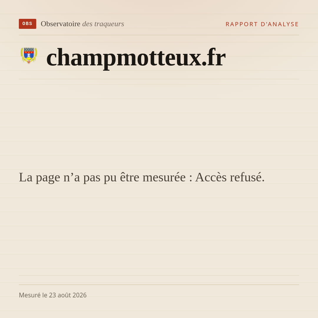 La page n’a pas pu être mesurée : Accès refusé.