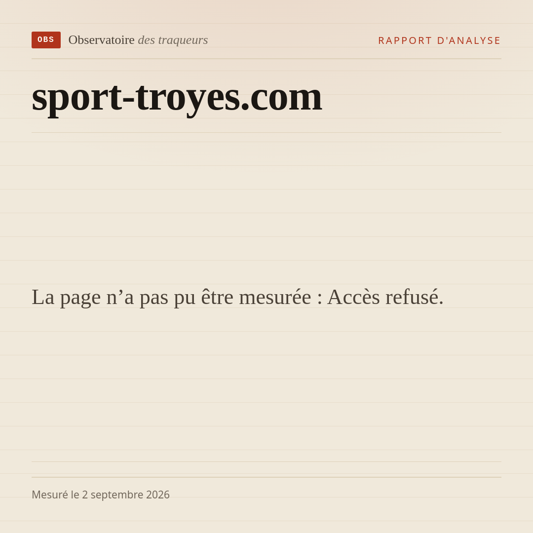 La page n’a pas pu être mesurée : Accès refusé.