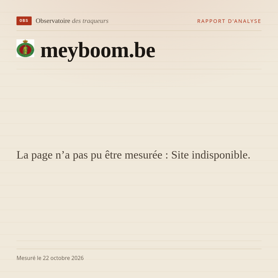 La page n’a pas pu être mesurée : Site indisponible.
