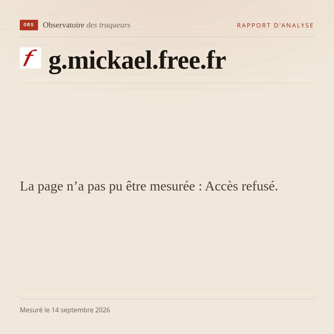 La page n’a pas pu être mesurée : Accès refusé.