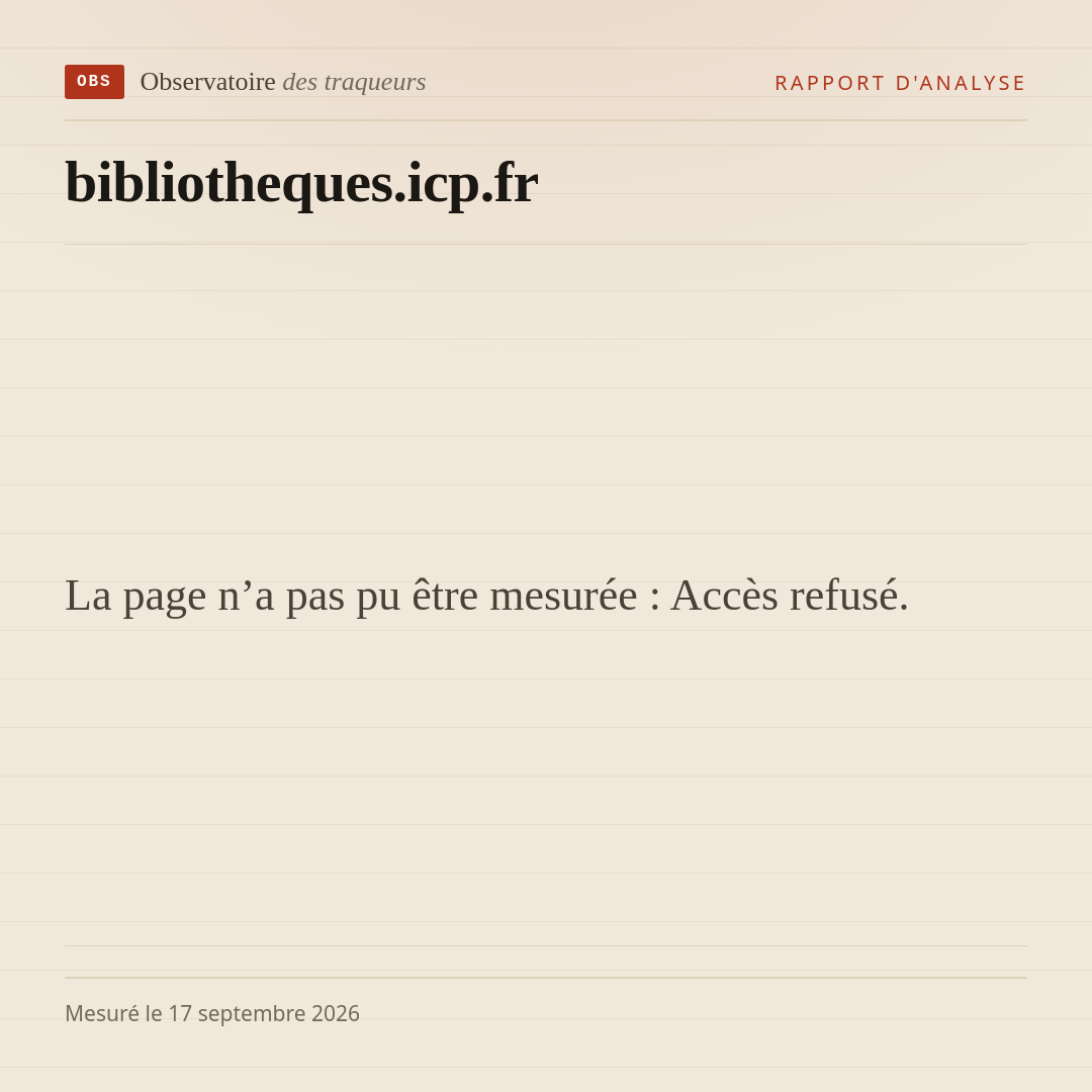La page n’a pas pu être mesurée : Accès refusé.
