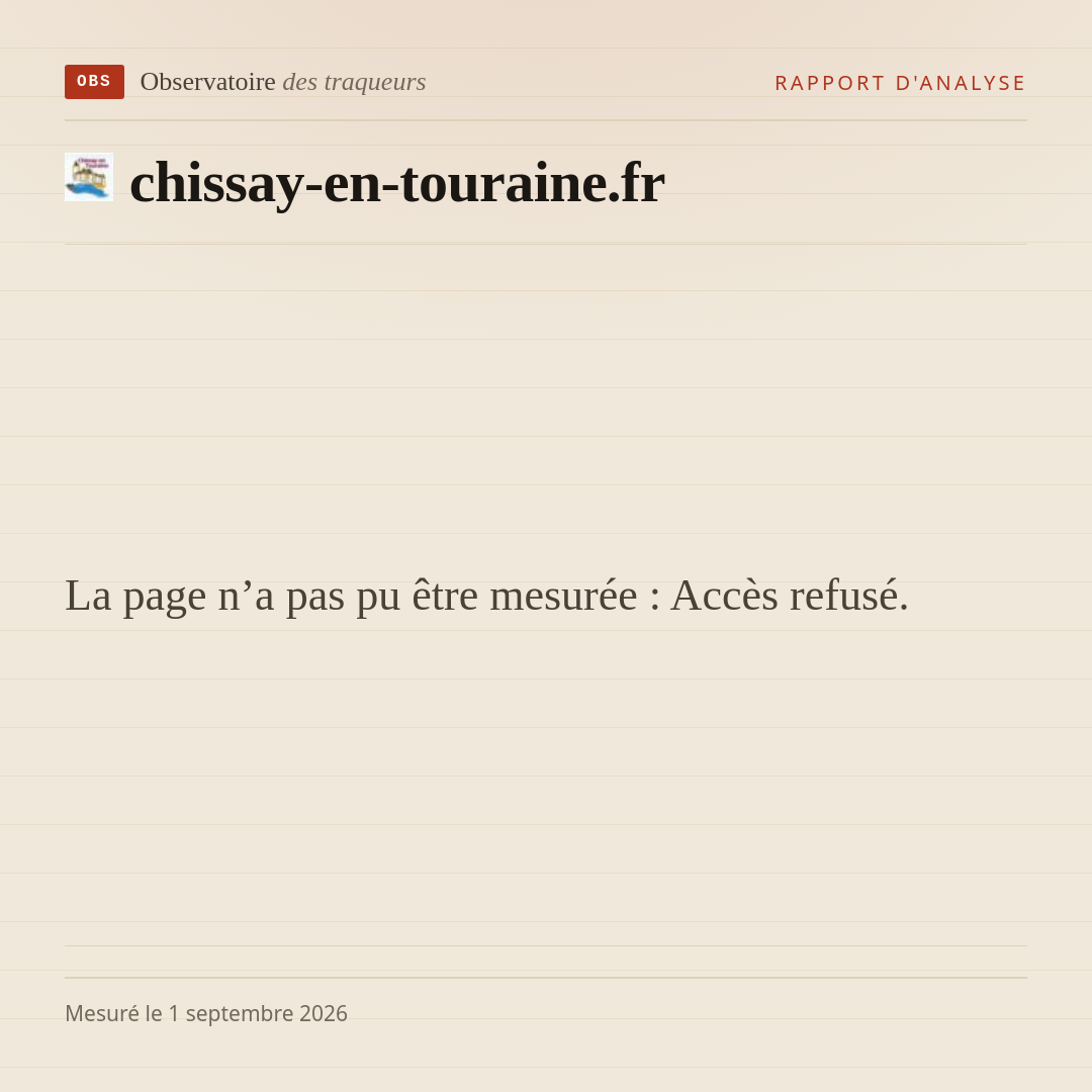 La page n’a pas pu être mesurée : Accès refusé.
