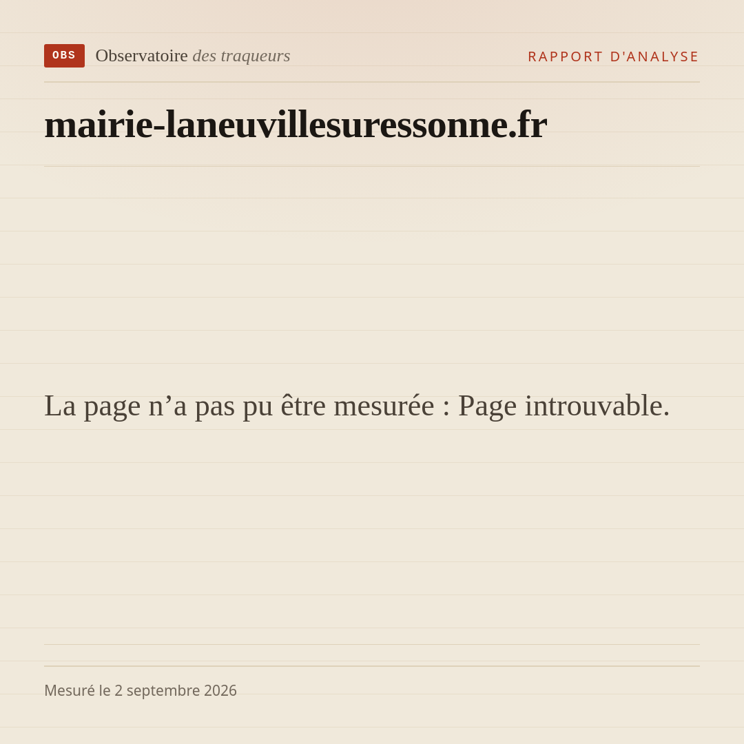 La page n’a pas pu être mesurée : Page introuvable.