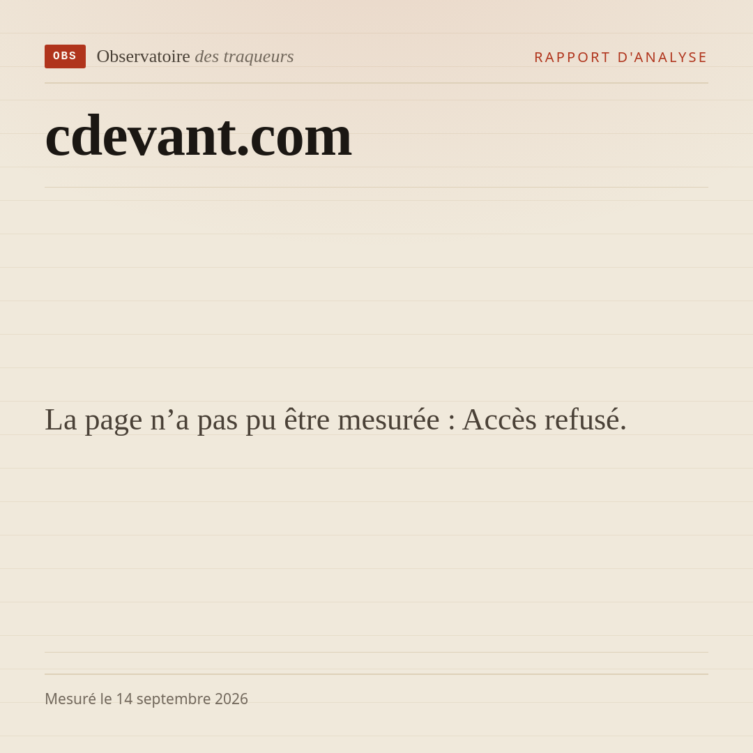 La page n’a pas pu être mesurée : Accès refusé.