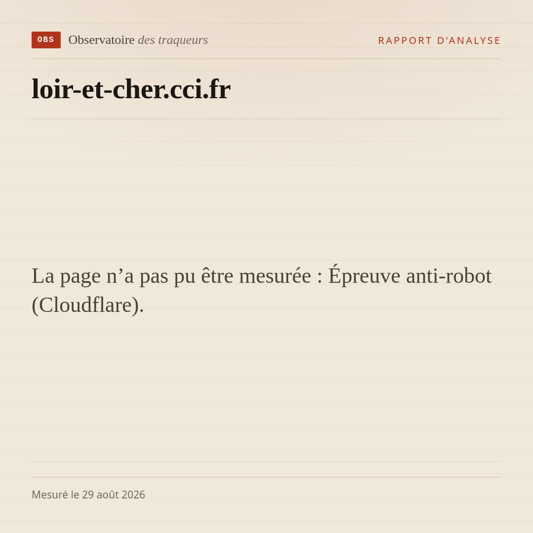 La page n’a pas pu être mesurée : Épreuve anti-robot (Cloudflare).