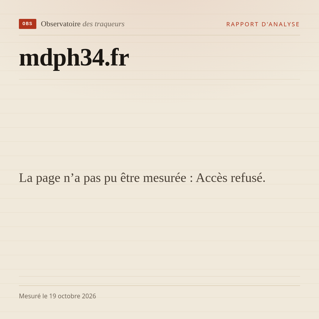 La page n’a pas pu être mesurée : Accès refusé.