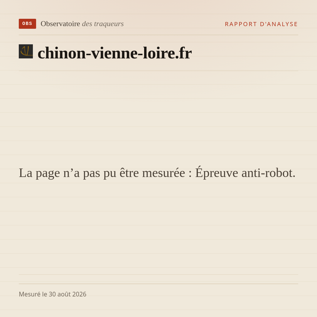 La page n’a pas pu être mesurée : Épreuve anti-robot.
