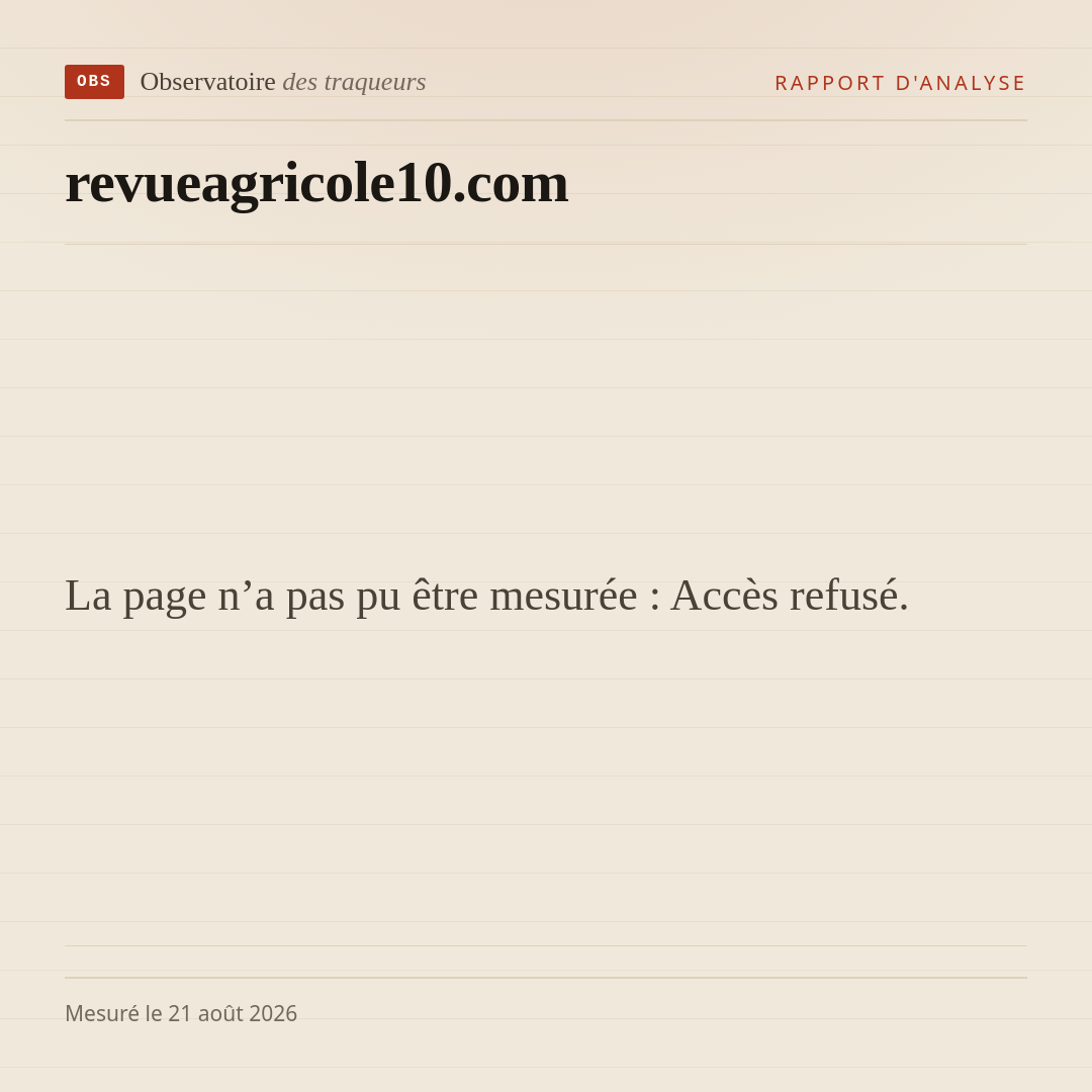 La page n’a pas pu être mesurée : Accès refusé.