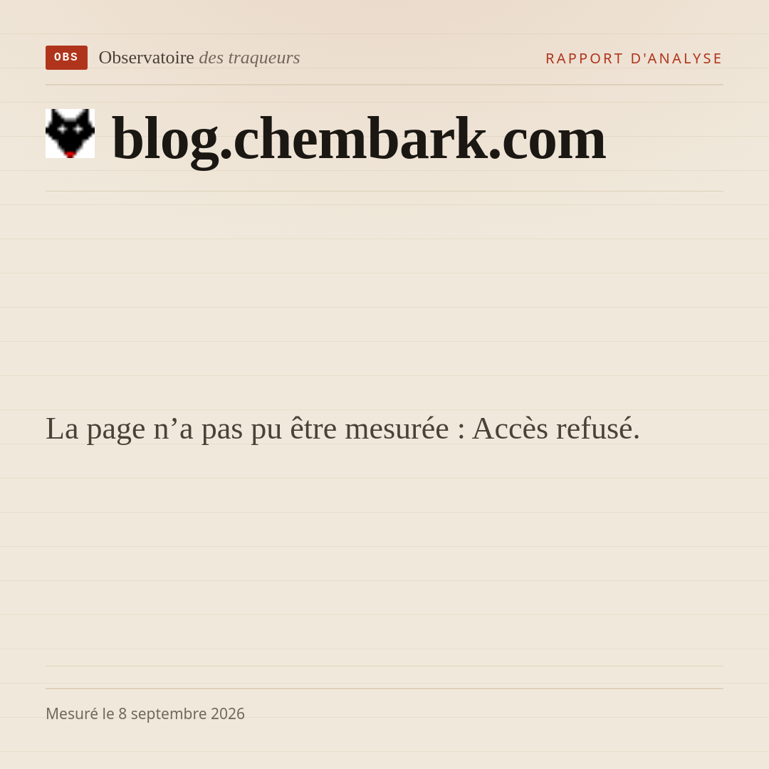 La page n’a pas pu être mesurée : Accès refusé.