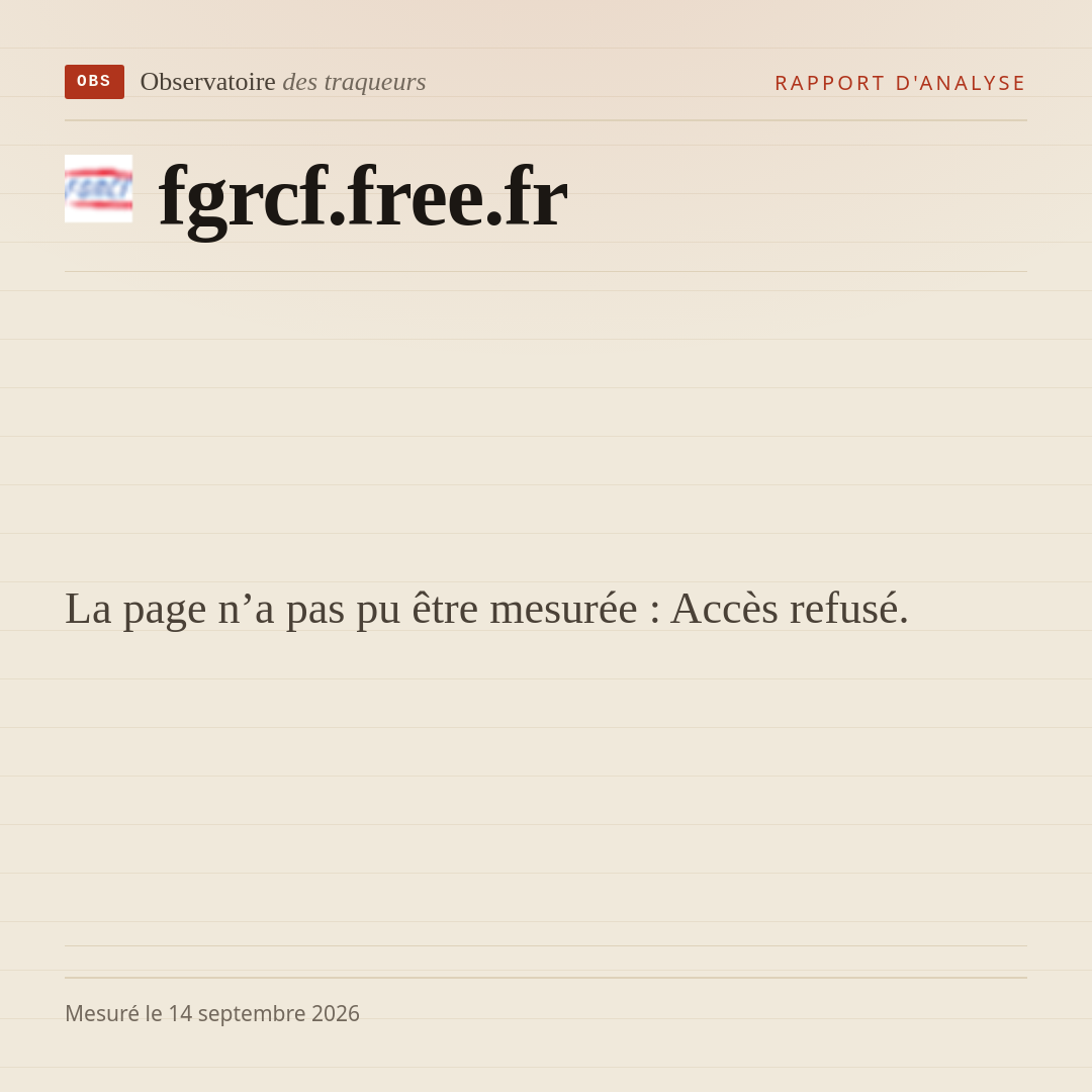 La page n’a pas pu être mesurée : Accès refusé.