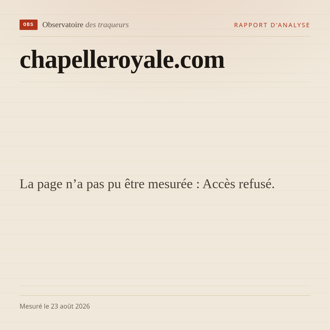 La page n’a pas pu être mesurée : Accès refusé.