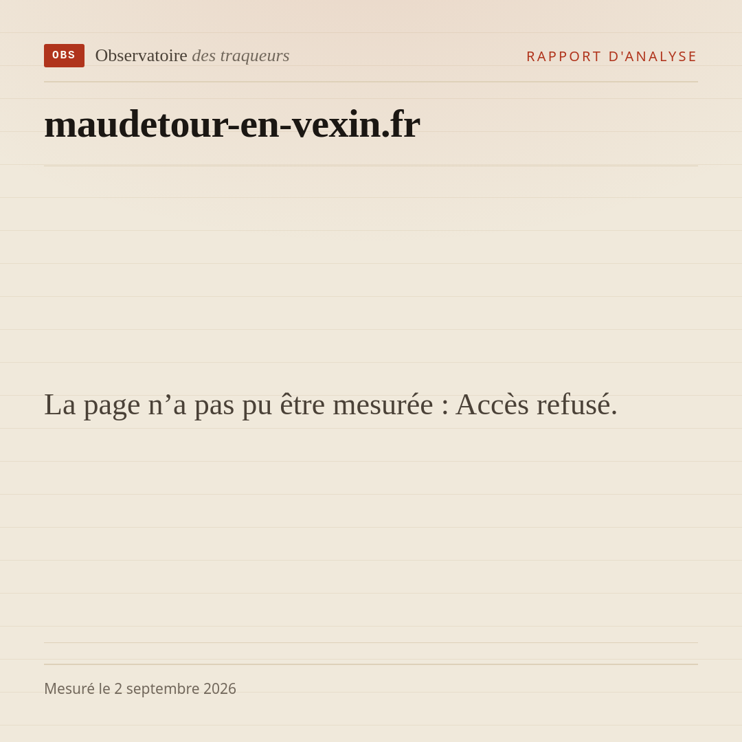 La page n’a pas pu être mesurée : Accès refusé.