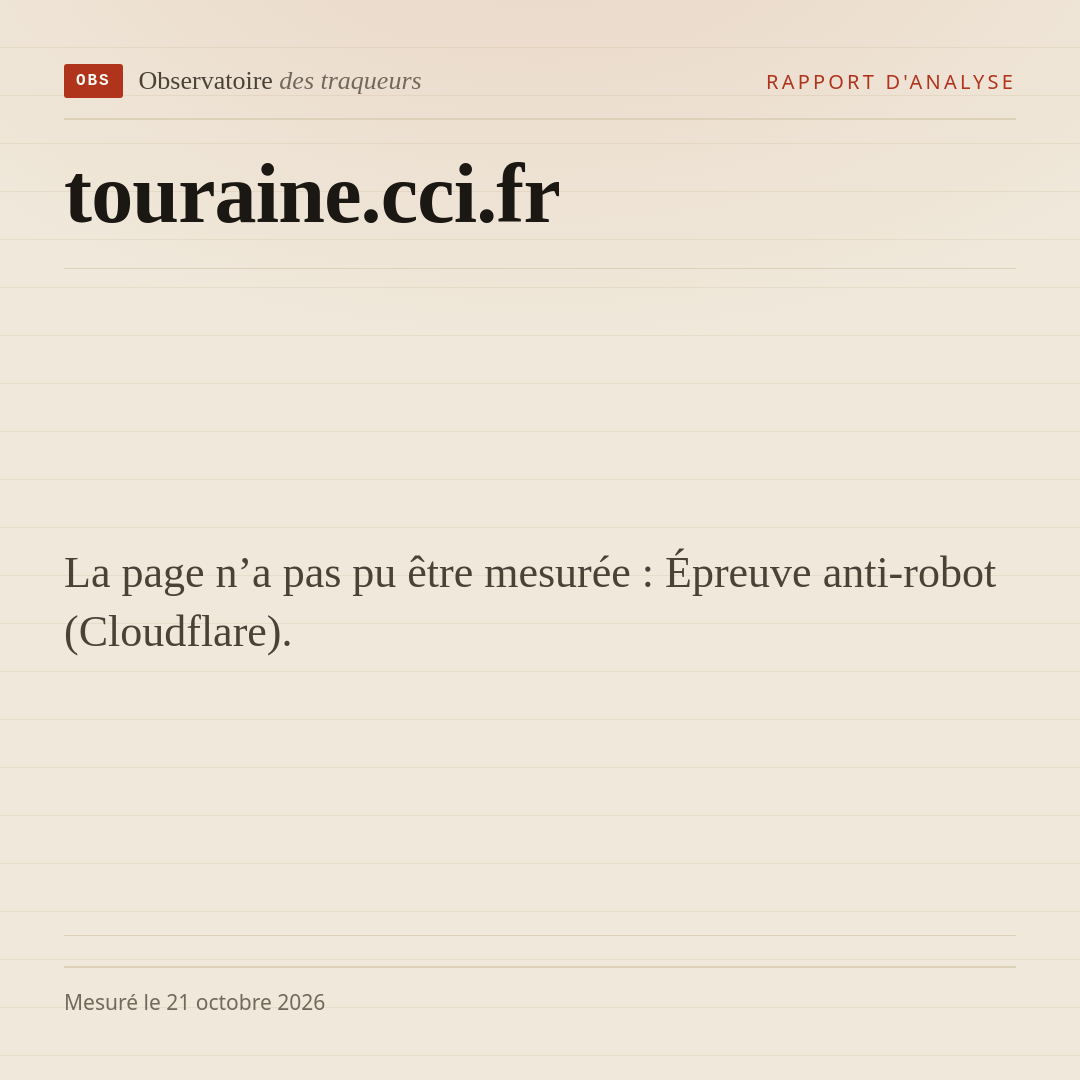 La page n’a pas pu être mesurée : Épreuve anti-robot (Cloudflare).