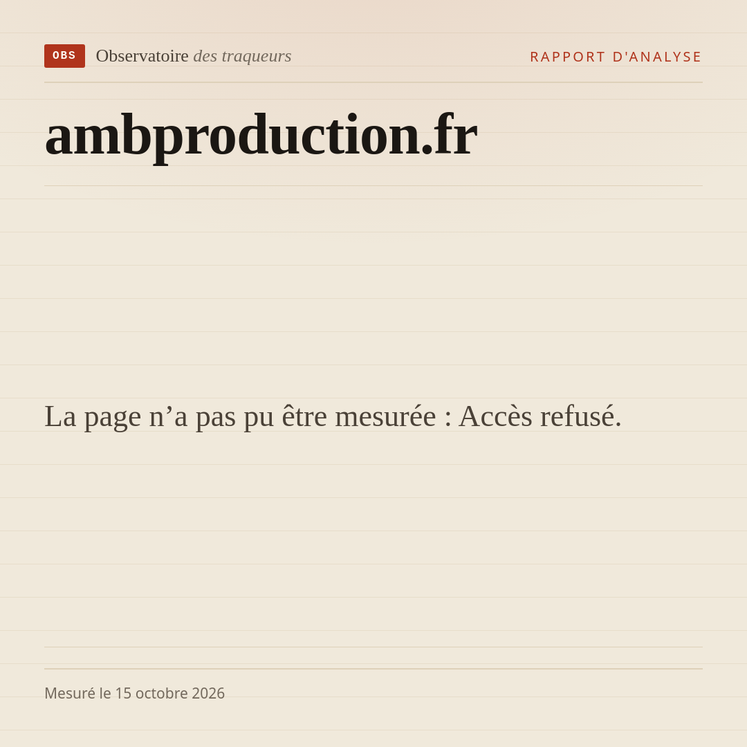 La page n’a pas pu être mesurée : Accès refusé.