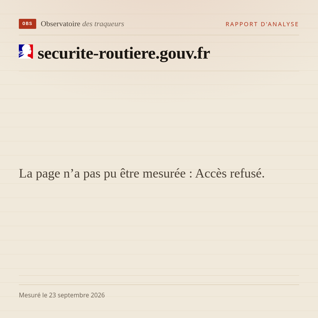 La page n’a pas pu être mesurée : Accès refusé.