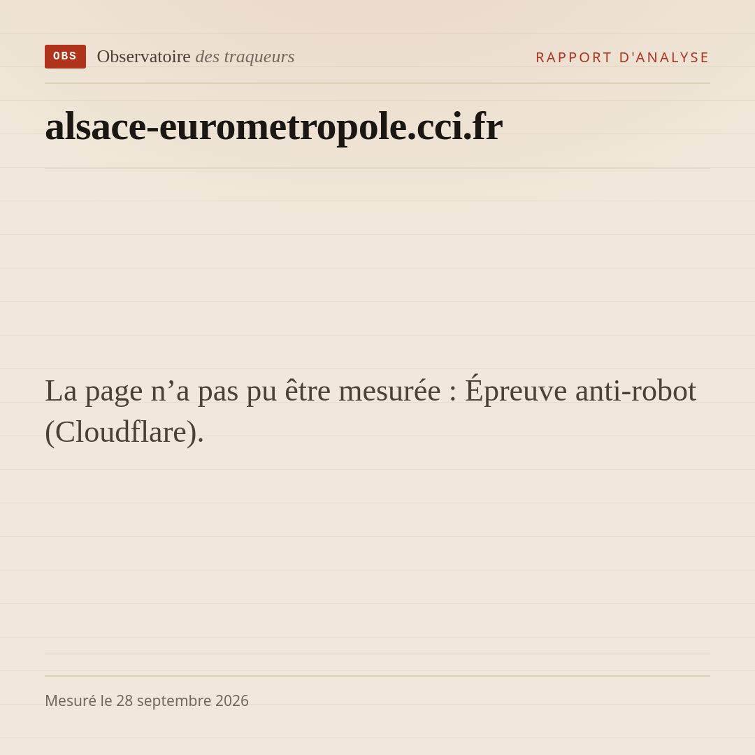 La page n’a pas pu être mesurée : Épreuve anti-robot (Cloudflare).