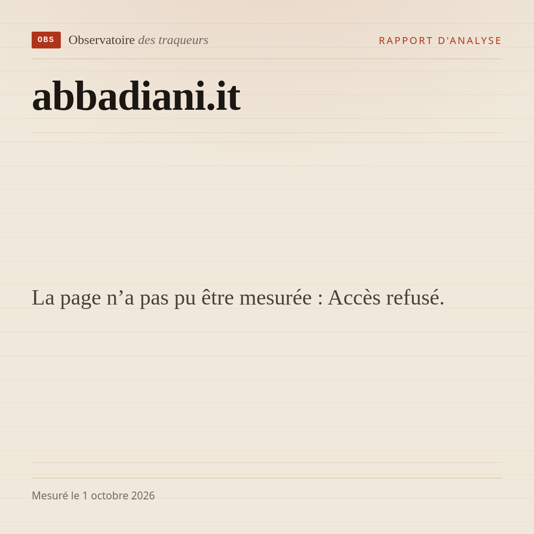 La page n’a pas pu être mesurée : Accès refusé.