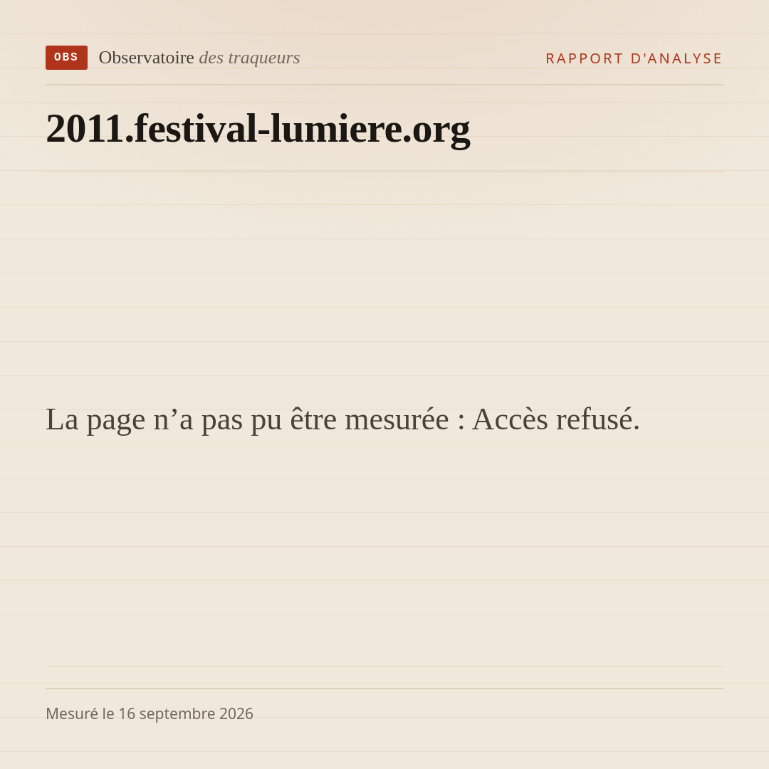 La page n’a pas pu être mesurée : Accès refusé.