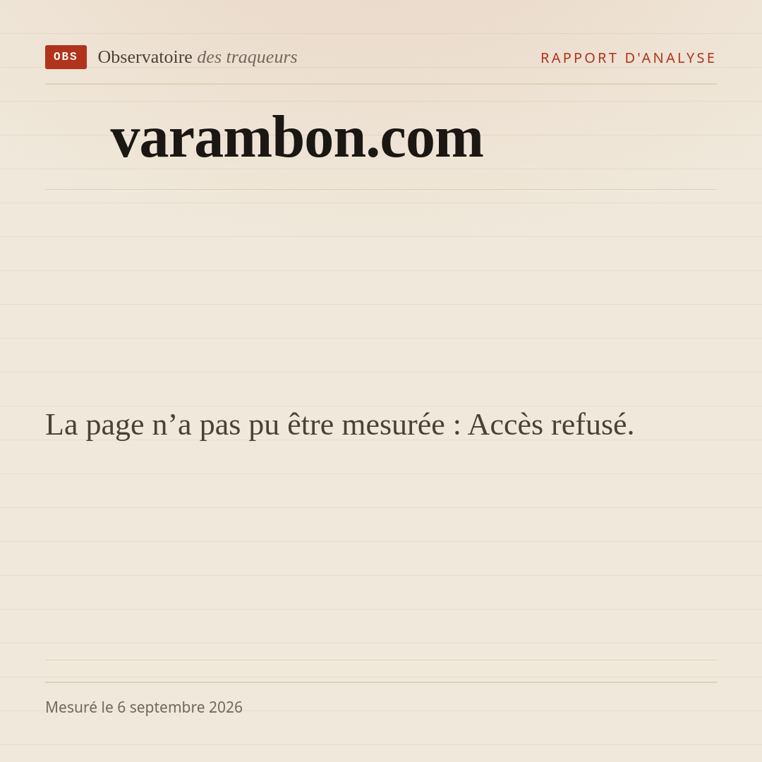 La page n’a pas pu être mesurée : Accès refusé.