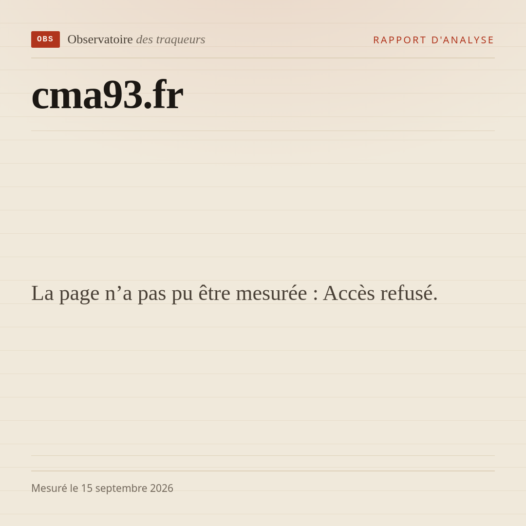 La page n’a pas pu être mesurée : Accès refusé.