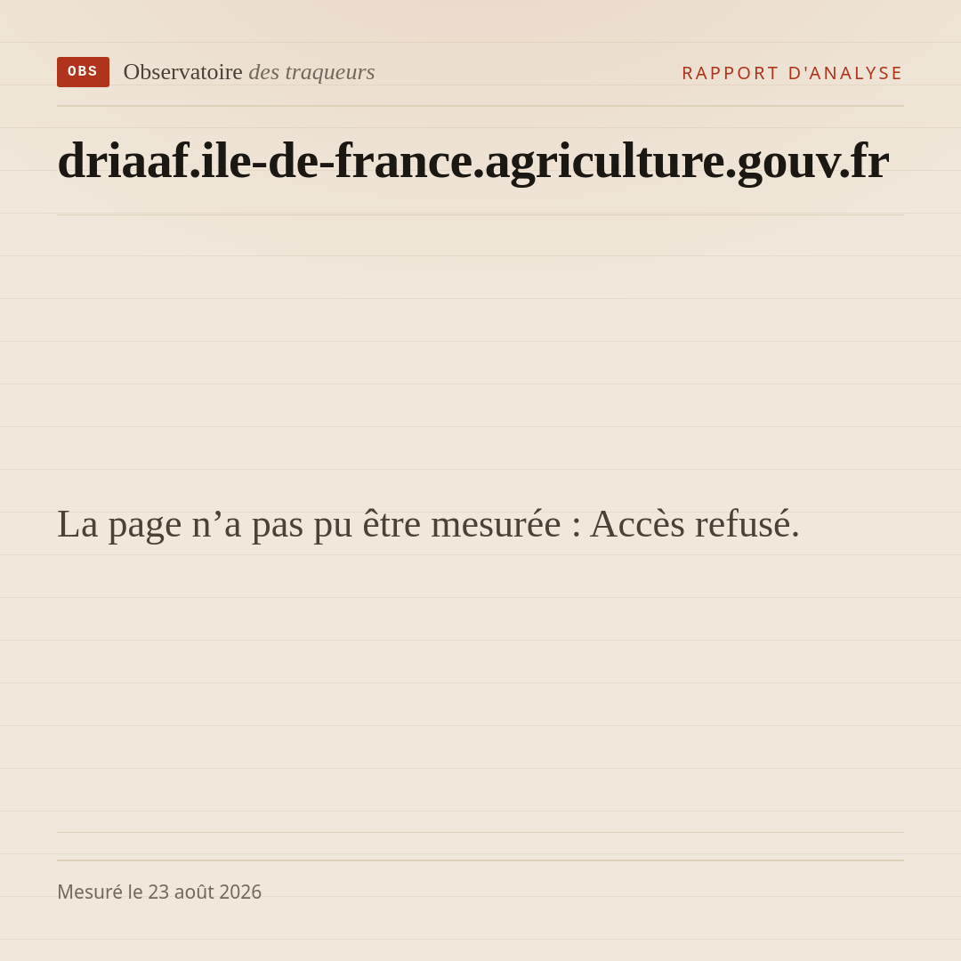 La page n’a pas pu être mesurée : Accès refusé.