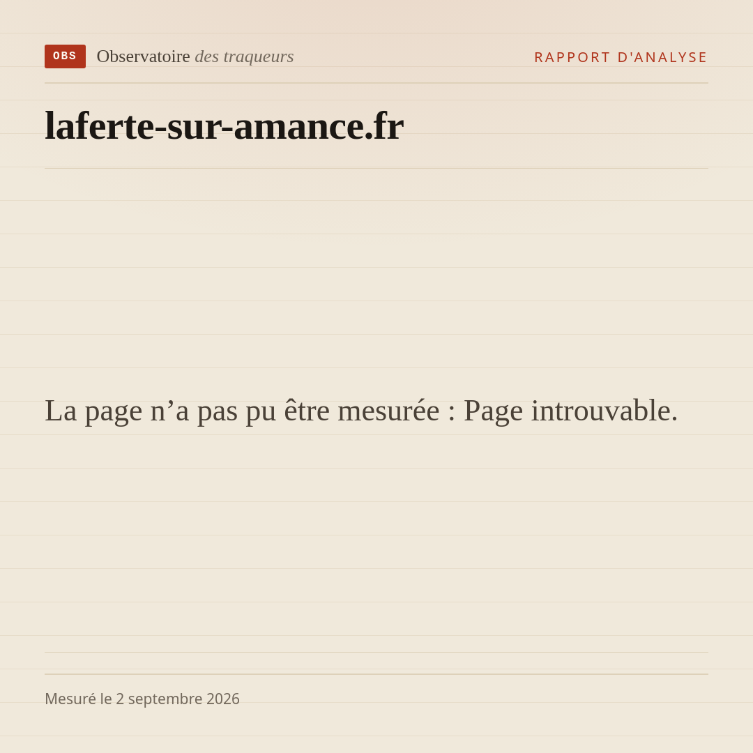 La page n’a pas pu être mesurée : Page introuvable.