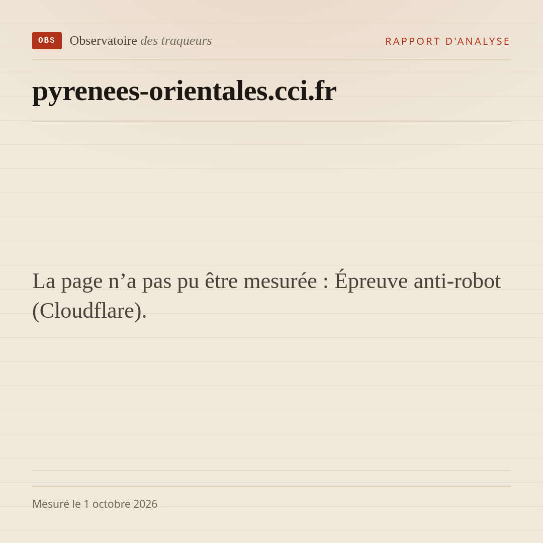 La page n’a pas pu être mesurée : Épreuve anti-robot (Cloudflare).