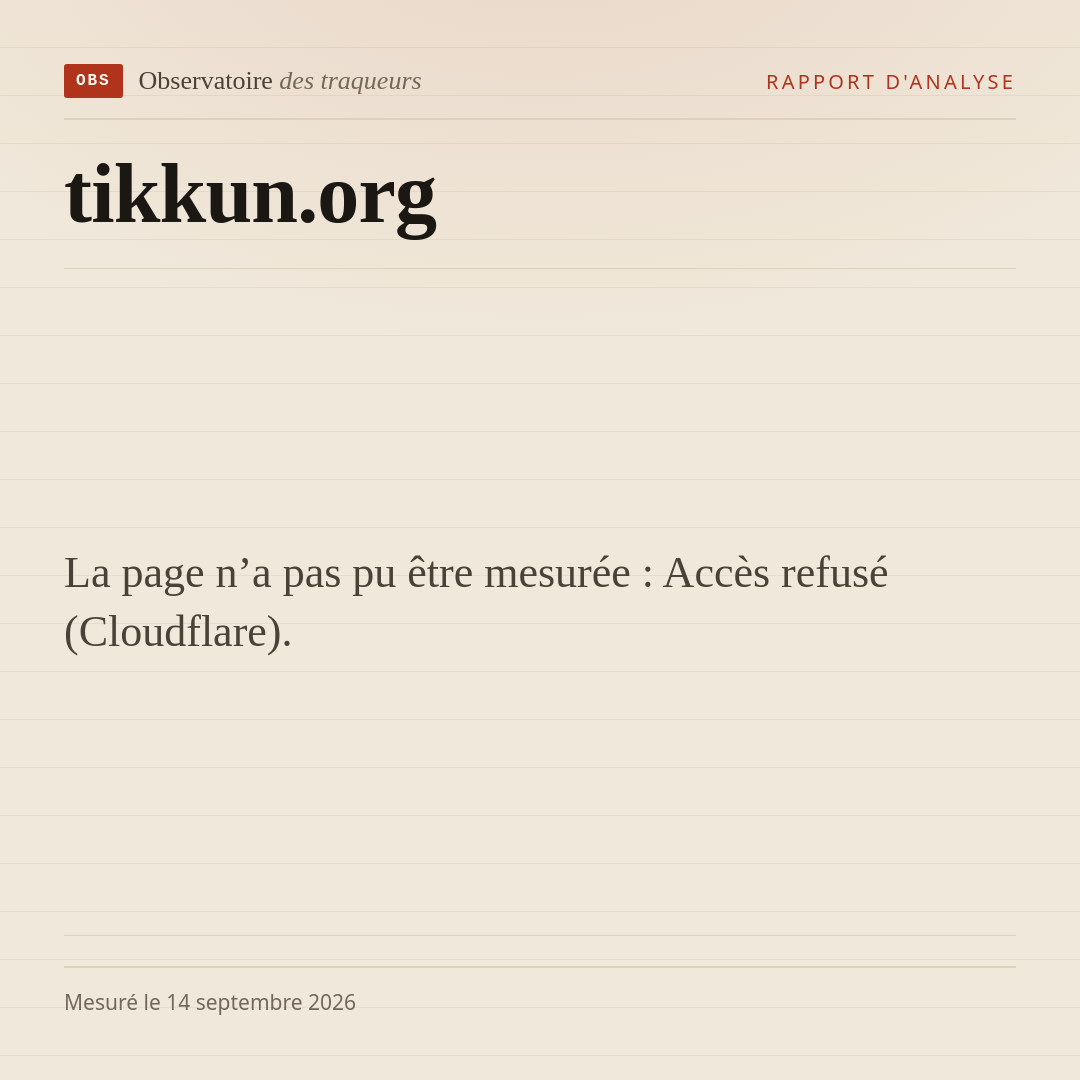 La page n’a pas pu être mesurée : Accès refusé (Cloudflare).