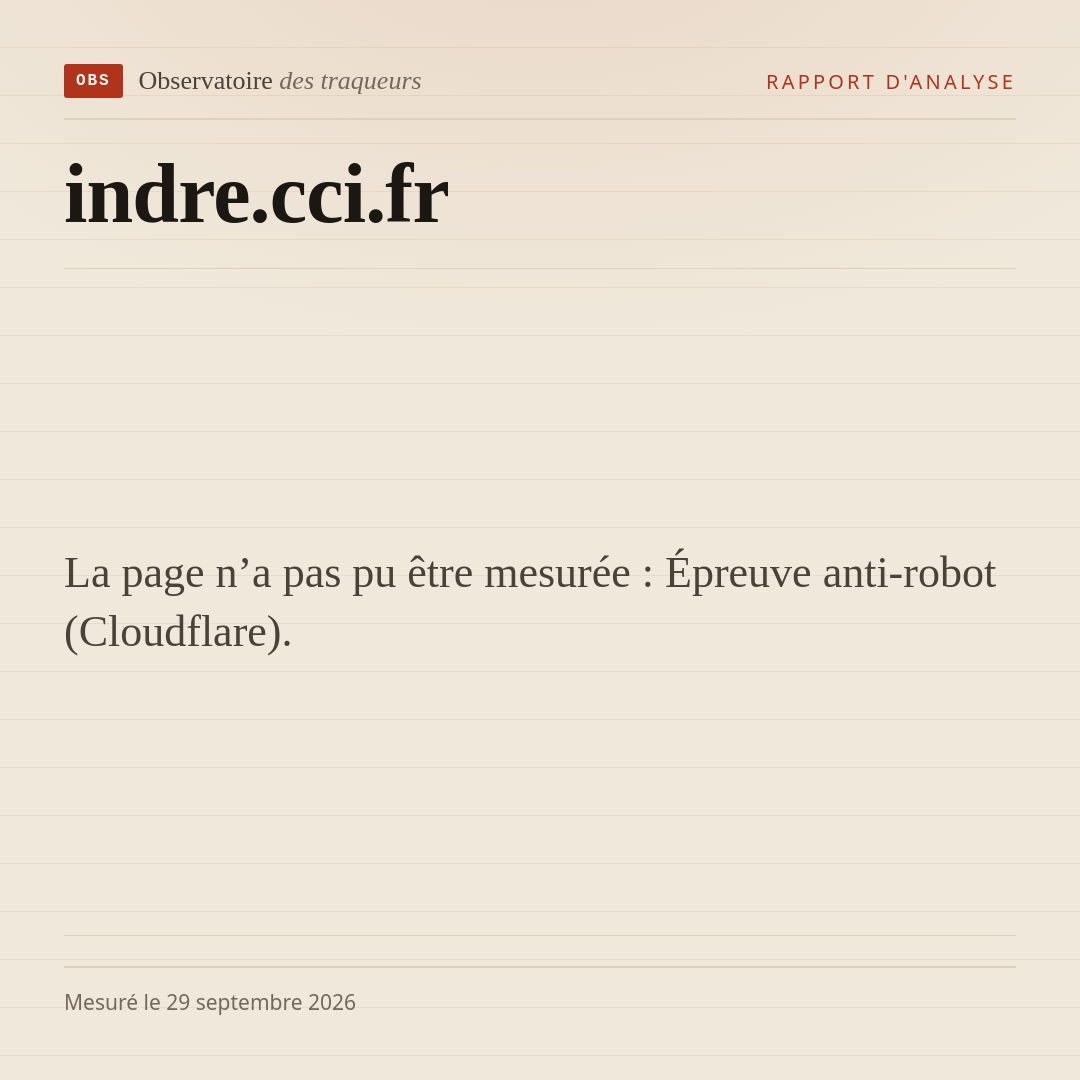 La page n’a pas pu être mesurée : Épreuve anti-robot (Cloudflare).