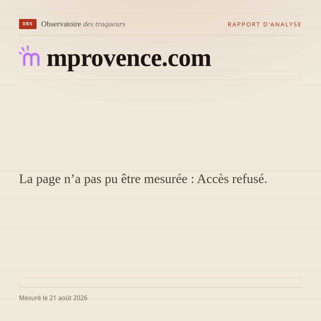 La page n’a pas pu être mesurée : Accès refusé.