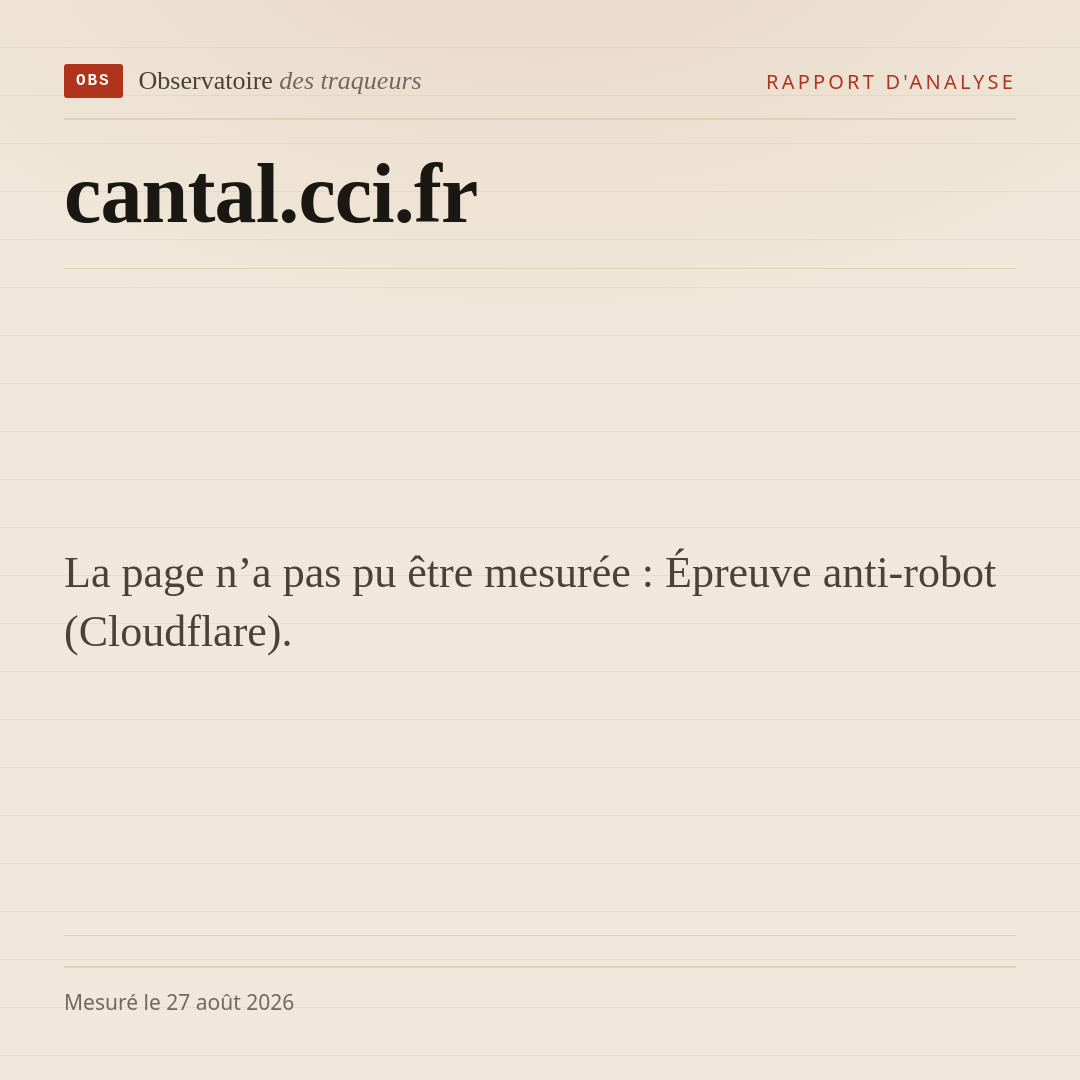 La page n’a pas pu être mesurée : Épreuve anti-robot (Cloudflare).