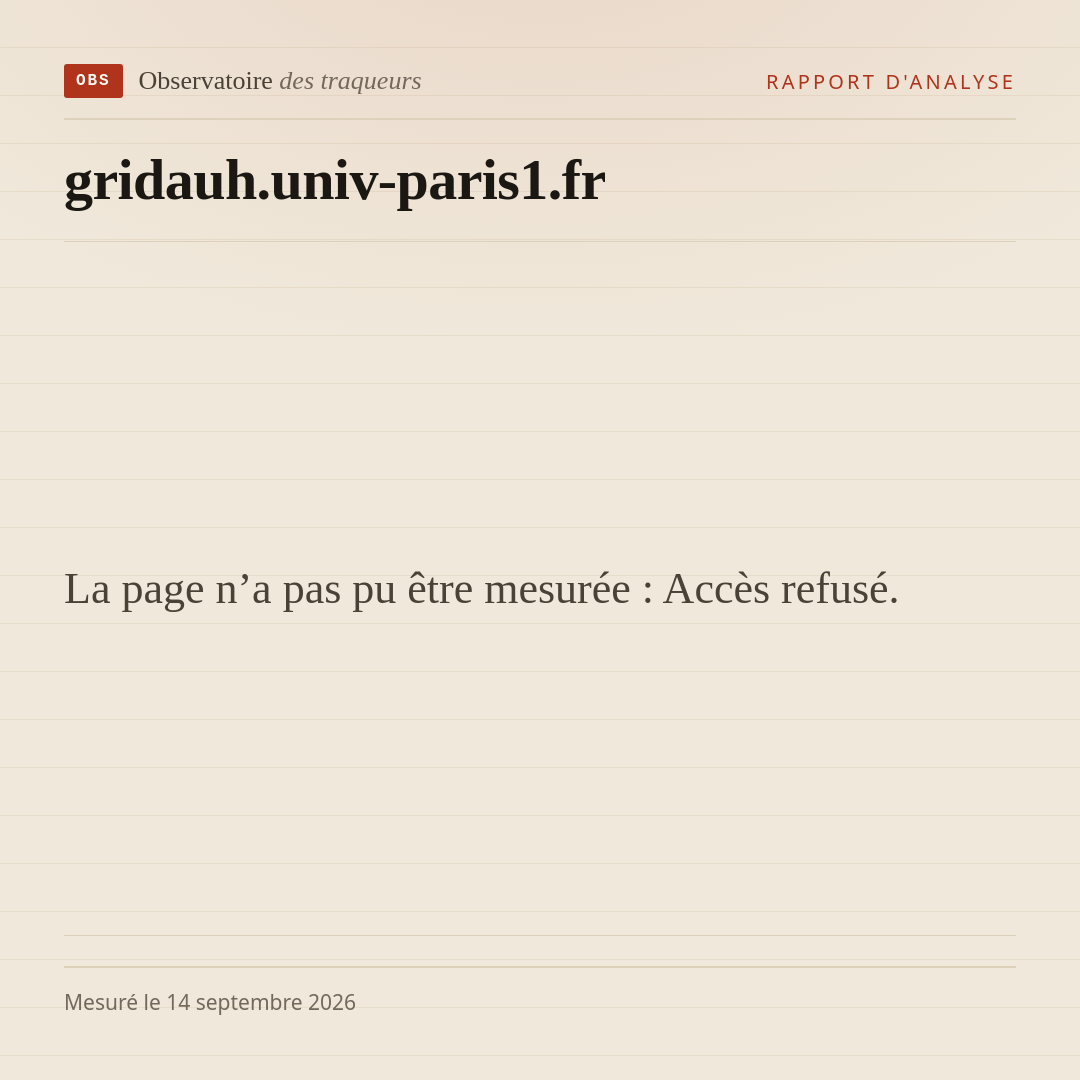 La page n’a pas pu être mesurée : Accès refusé.