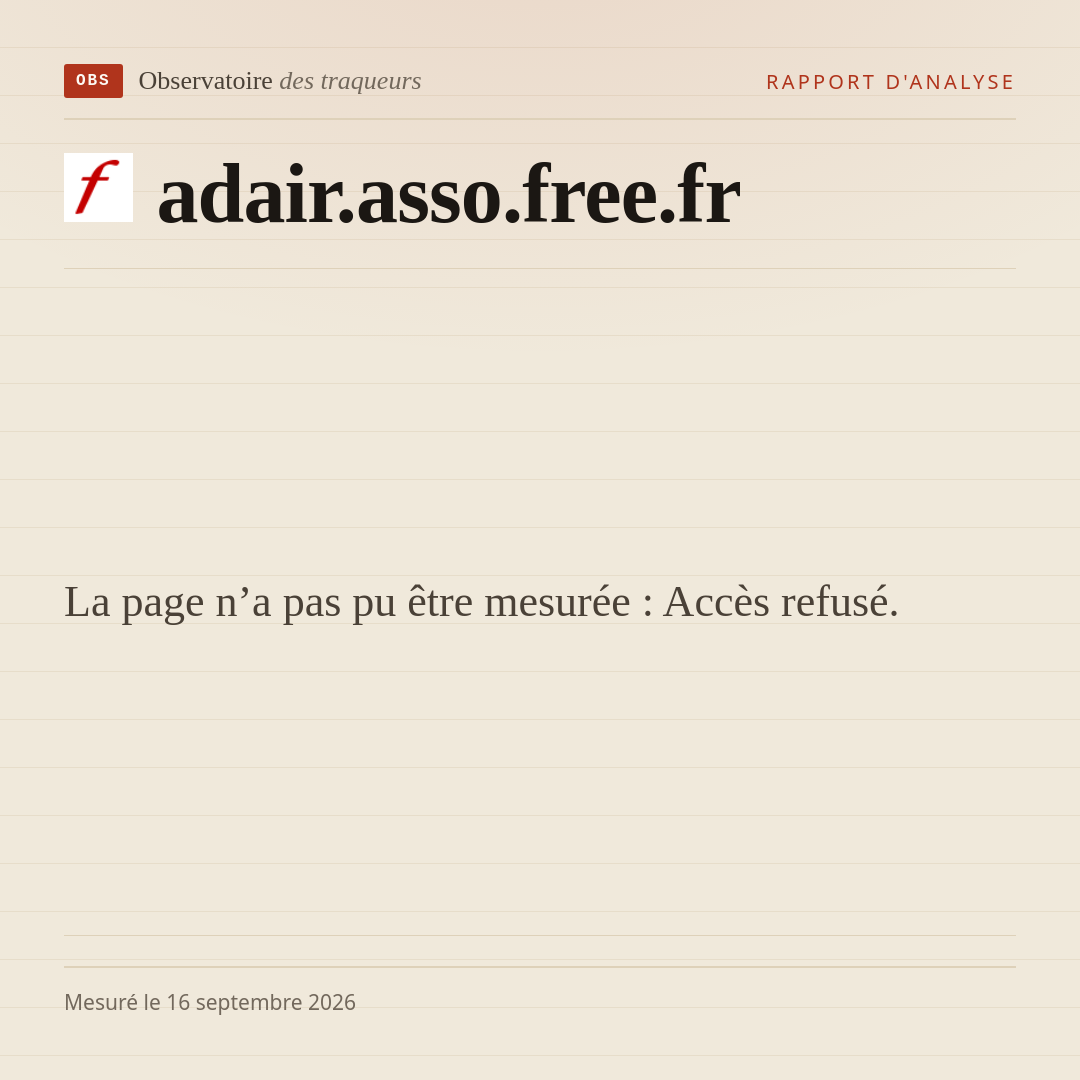 La page n’a pas pu être mesurée : Accès refusé.